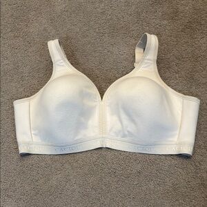 Cacique Cream Full Coverage Bra with Supportive Straps